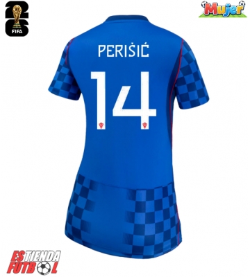 Croacia Ivan Perisic #14 Segunda Equipación Mujer Mundial 2026 Manga Corta